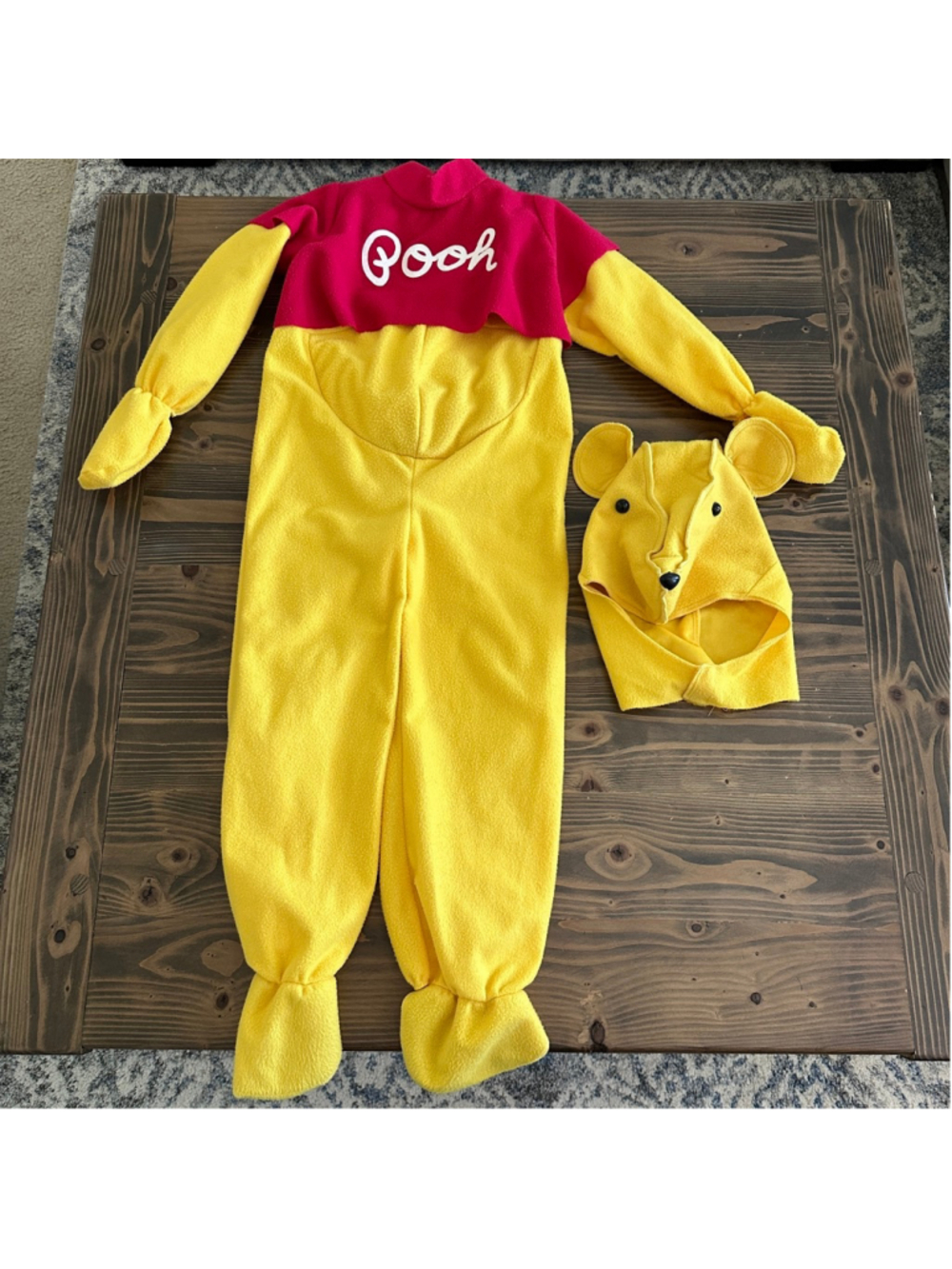 Vintage Disney Winnie the Pooh Costume Child Medium Yellow Red USA Made